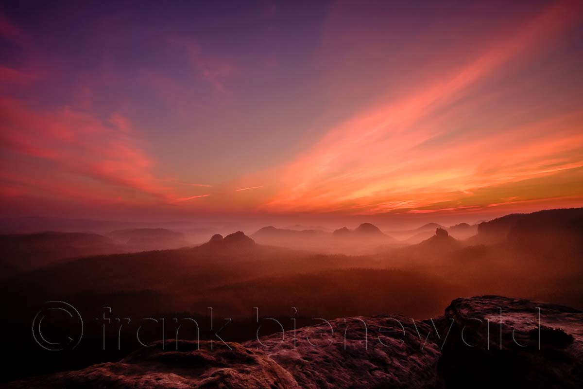 Ein Morgen im Elbsandsteingebirge