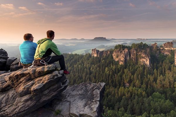 Ein Morgen im Kletterparadies