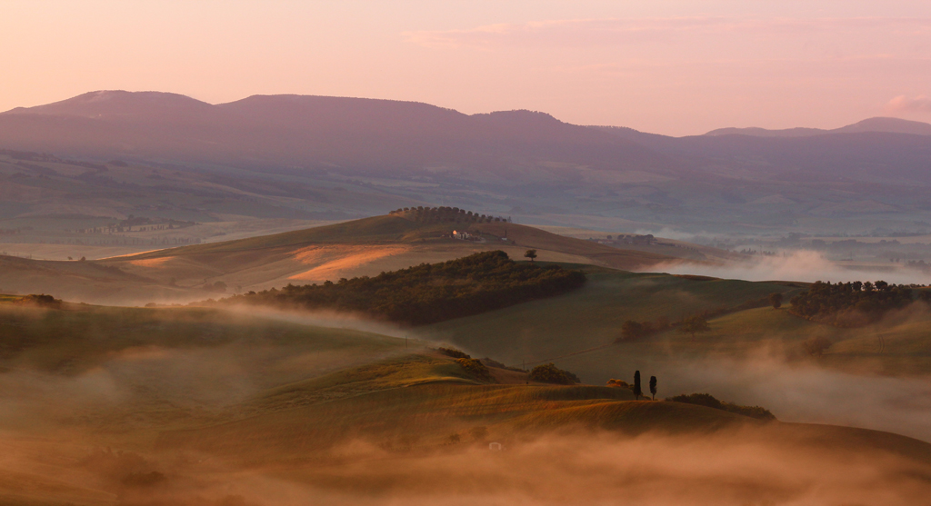 ein Morgen im Orcia Tal