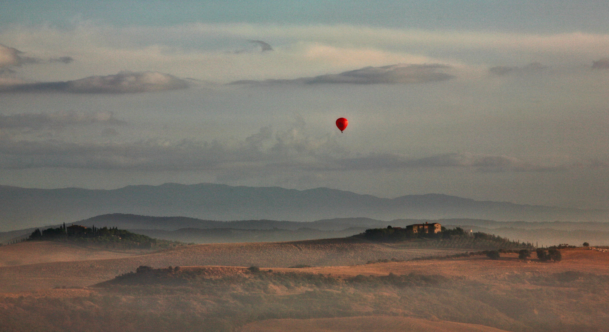 Ein Morgen im val d'Orcia