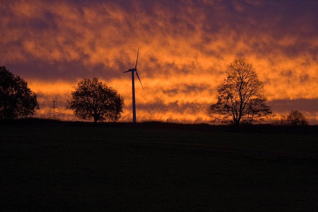 Ein Morgen im Westerwald auf dem Weg zur Arbeit