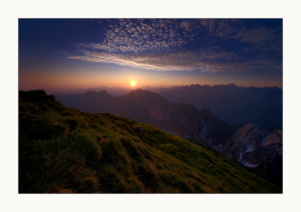 Ein Morgen in den Bergen