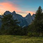 Ein morgendlicher Farbenzauber über den Sexten Dolomiten.....