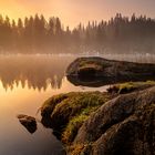 Ein nebliger Morgen am Caumasee