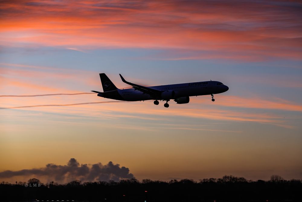 Ein neuer Flieger im Morgenlicht