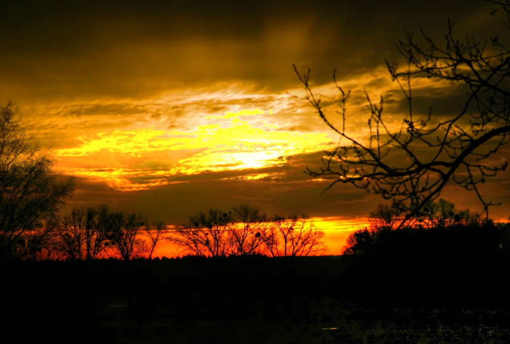 Ein neuer Tag erwacht - Sonnenaufgang im Januar