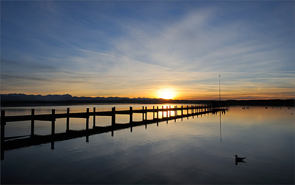 Ein Neujahrsabend am Starnberger See