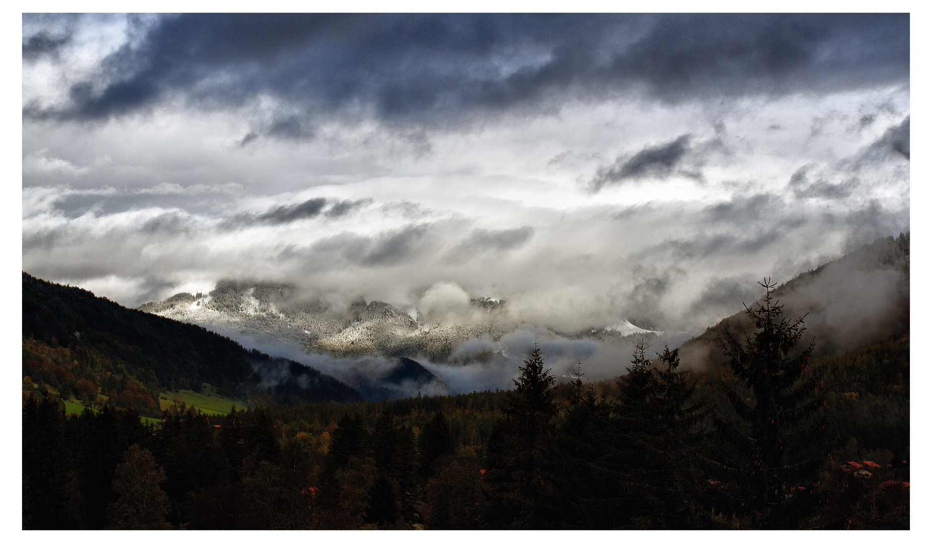 Ein nicht ganz so klarer Blick auf den Wendelstein...