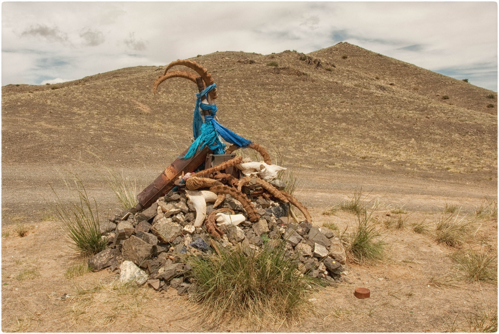 Ein Obo in der Mongolei