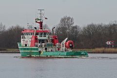 ein Offshore-Boot van achtern 