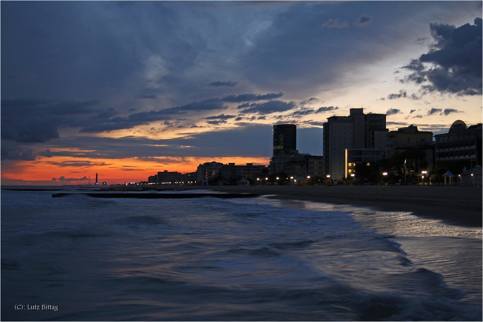 Ein Oktoberabend in Lido di Jesolo (Italien)