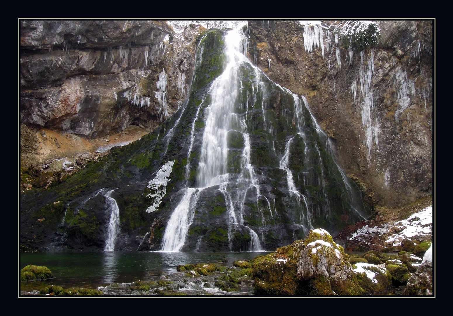 Ein paar Wochen früher - der Gollinger Wasserfall