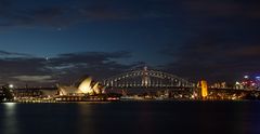 ein Panorama aus Sydney Oper und Harbour Bridge