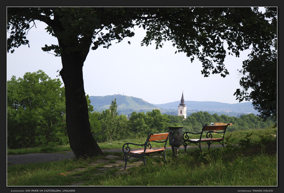 Ein Park im Esztergom, Ungarn