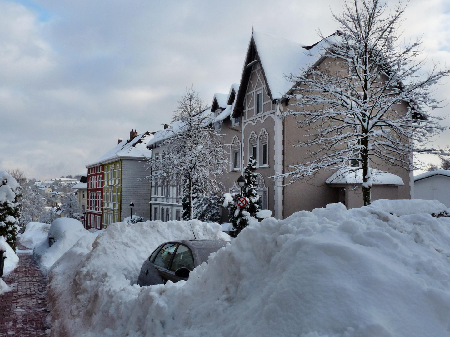 Ein Parkplatz im Winter 2010