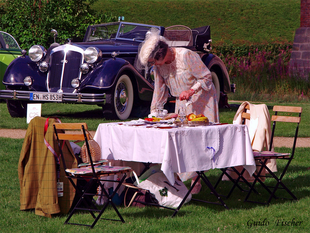 Ein Picknick im Grünen.