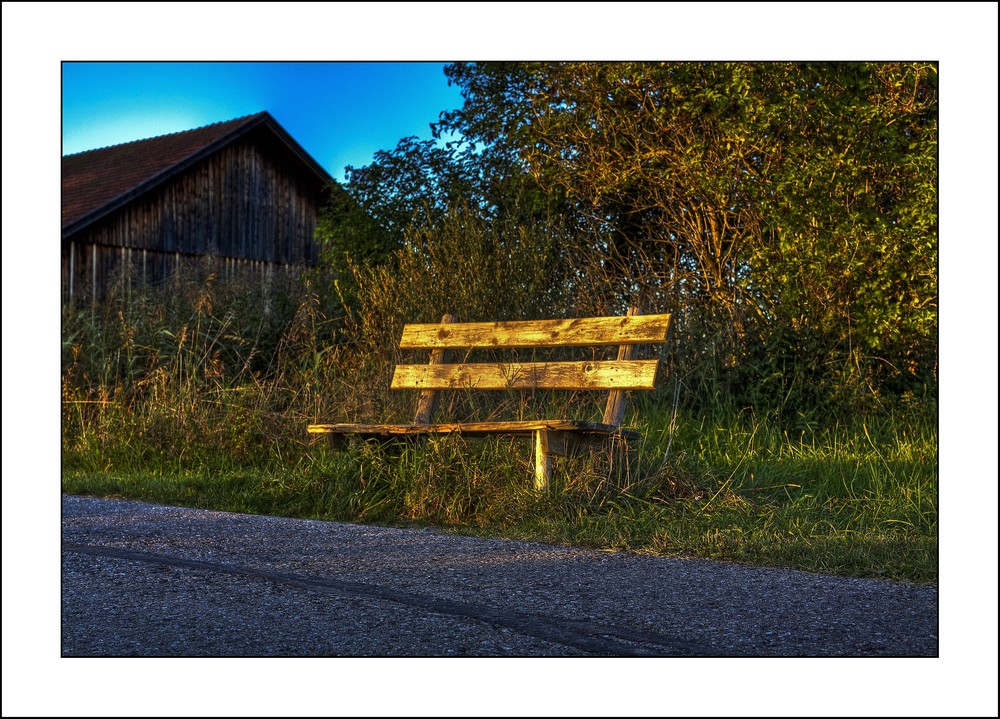 ein Platz an der Abendsonne