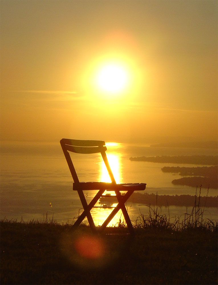 Ein Platz in der Abendsonne