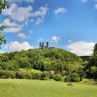 Ein Postkartenmotiv der Schaumburg an der Lahn