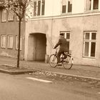 ein Radfahrer in Dänemark