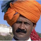 ein Rajphut beim Amber Fort in Jaipur