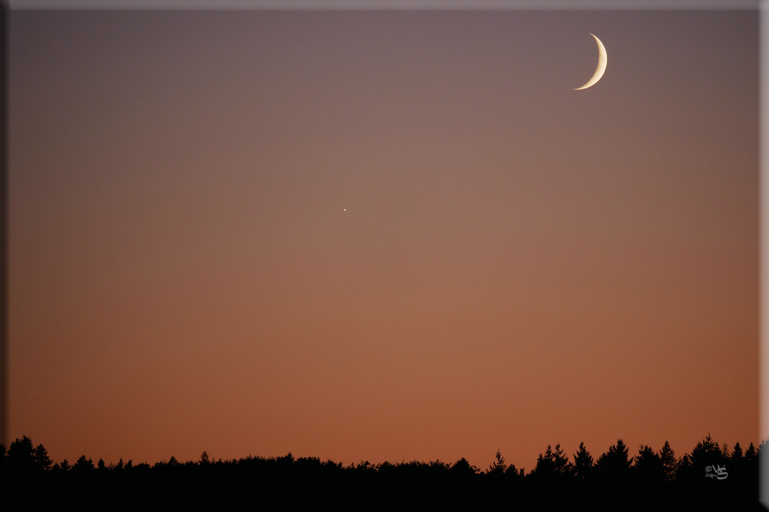 Ein Rendezvouz im Abendrot über dem Taunus ...