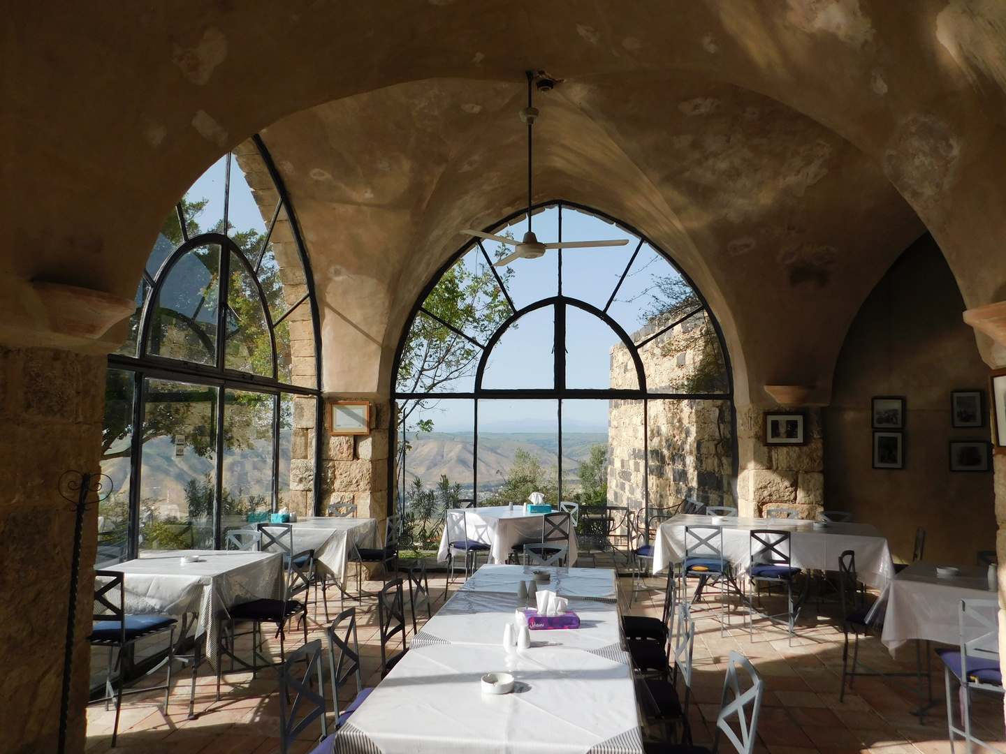 Ein Restaurant mit Blick auf die Golanhöhen, Jordanien