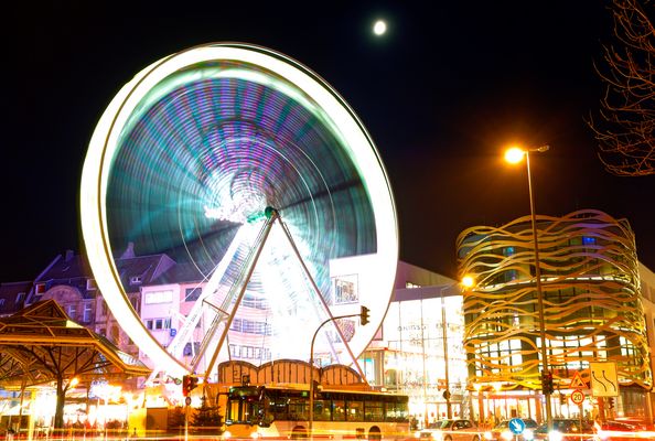 Ein Riesenrad in Aktion