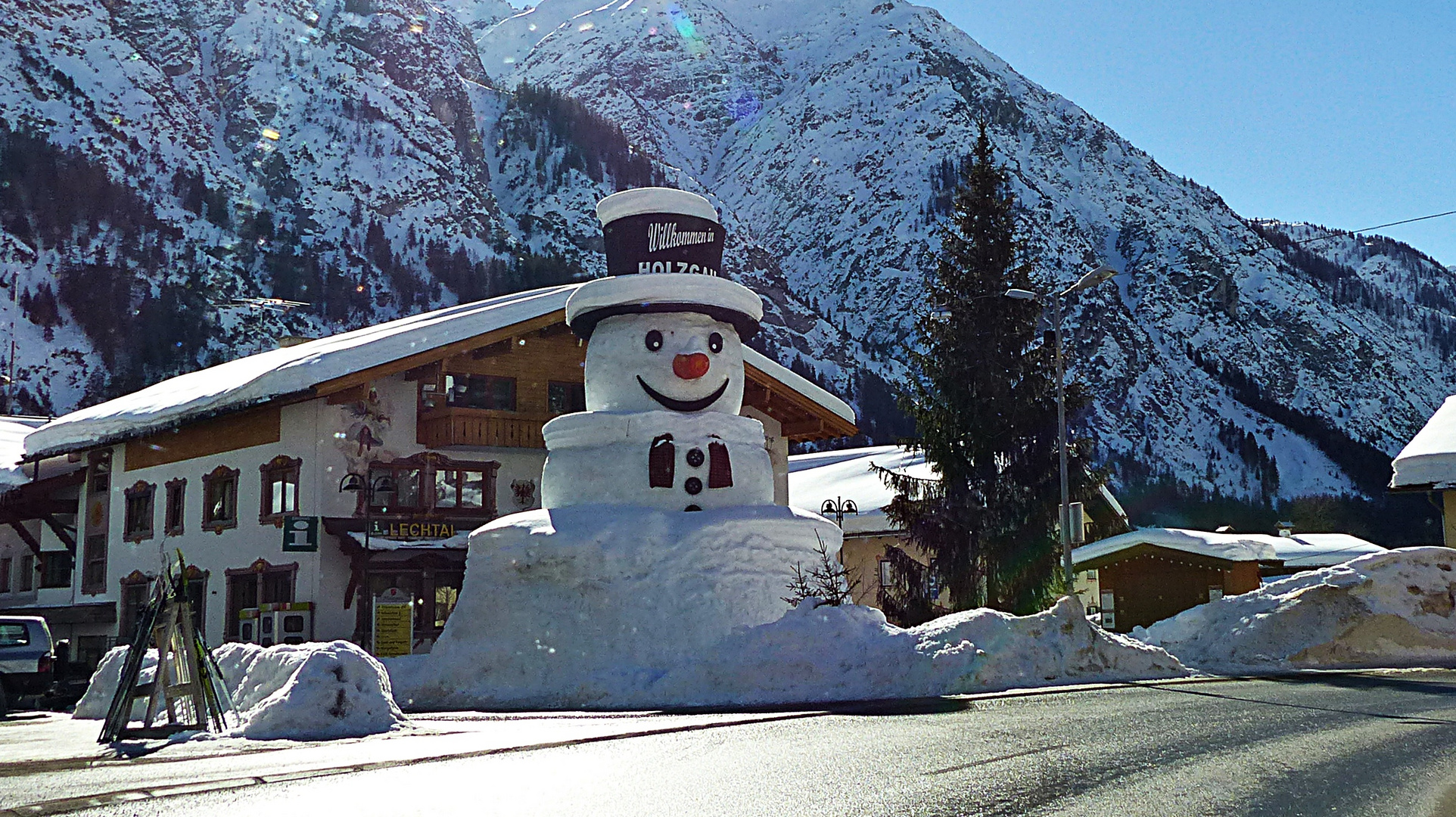 Ein Riesenschneemann