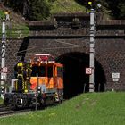 Ein Robel Gleiskraftwagen auf der Fahrt nach Mallnitz