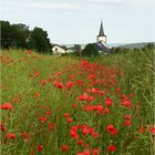 Ein roter Blick zur Kirche