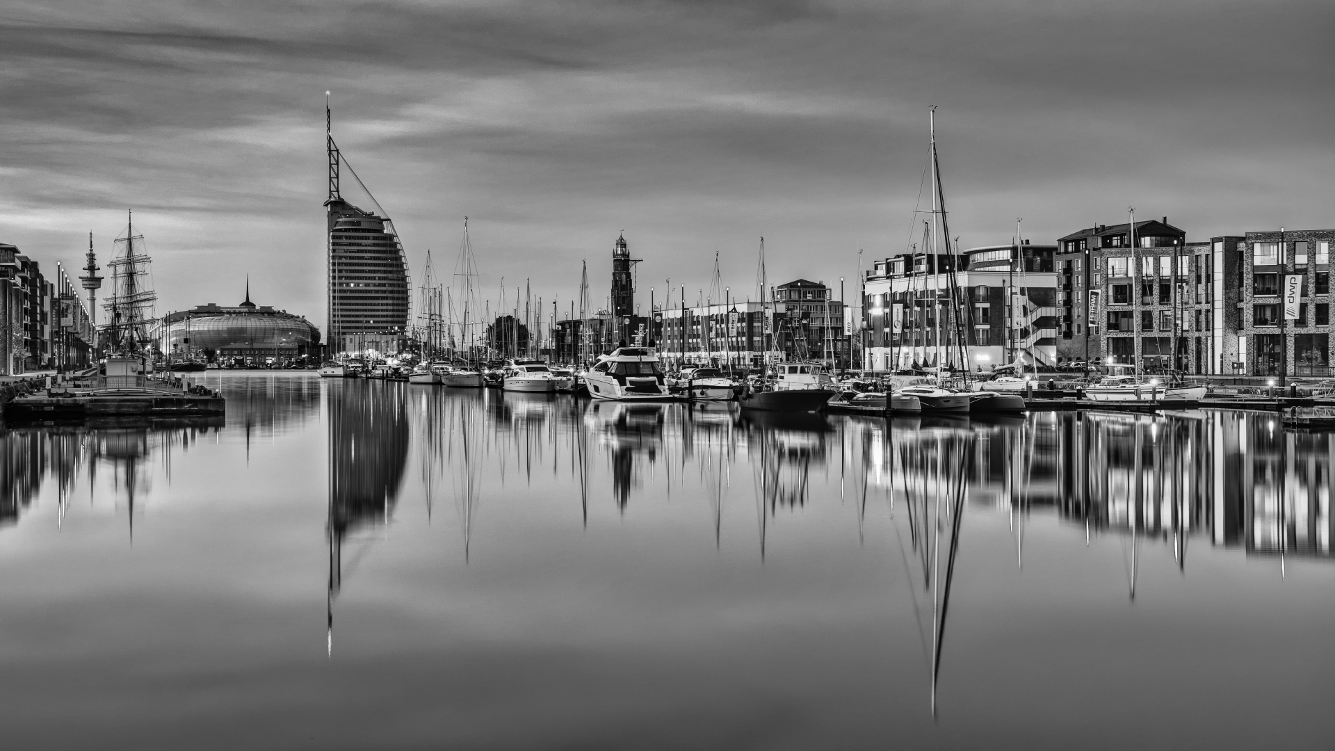 Ein ruhiger Morgen am Neuen Hafen