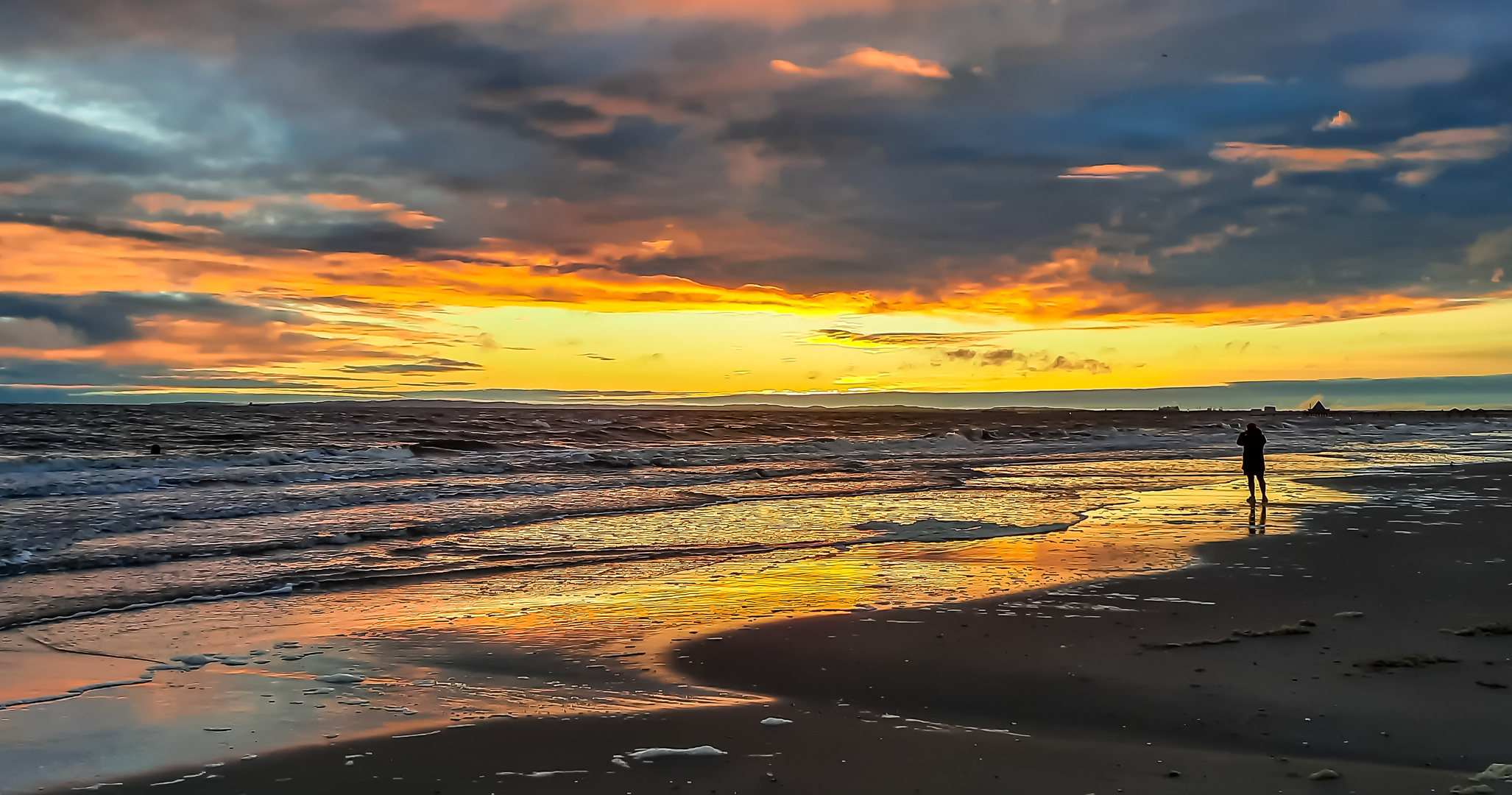 Ein ruhiger Morgen am Strand