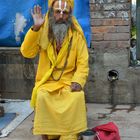 Ein Sadhu in der Altstadt von Kathmandu