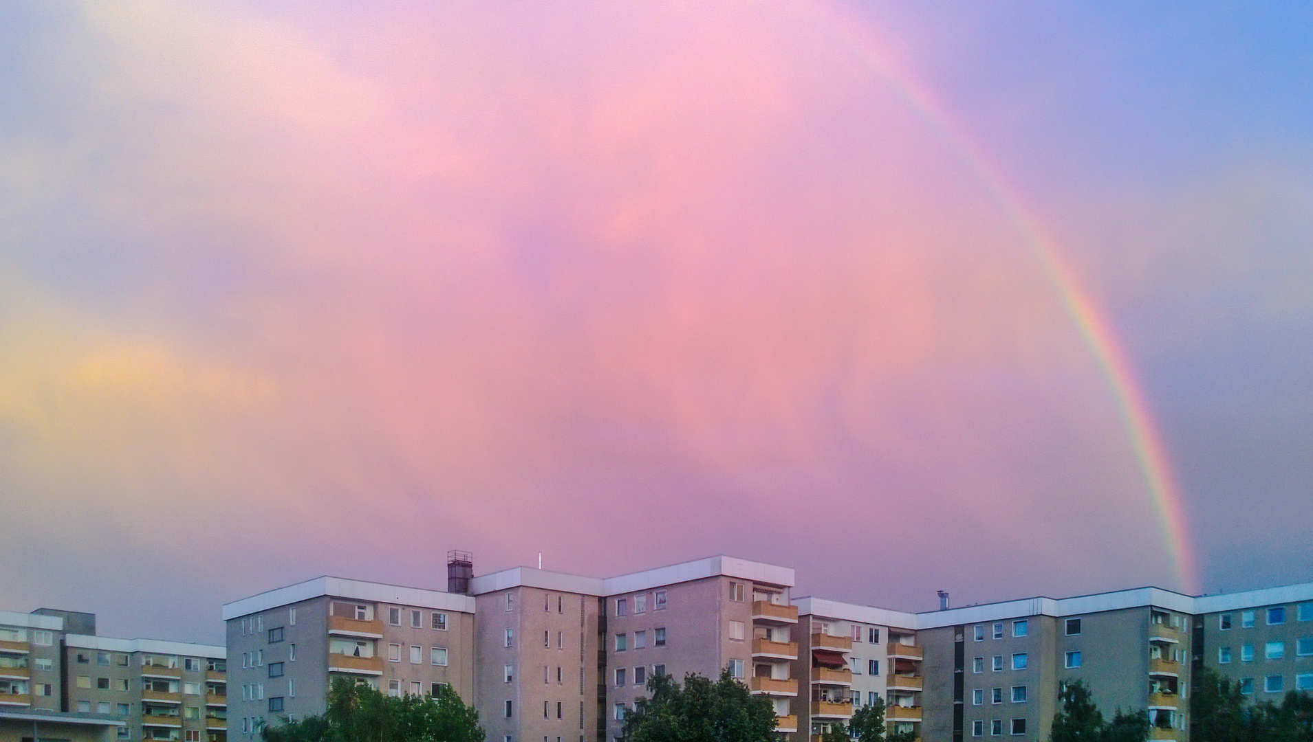 ein Schatz auf dem Dach des Hauses gegenüber