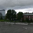 Ein Schlechtwetterbild mit DüWag in Ludwigshafen