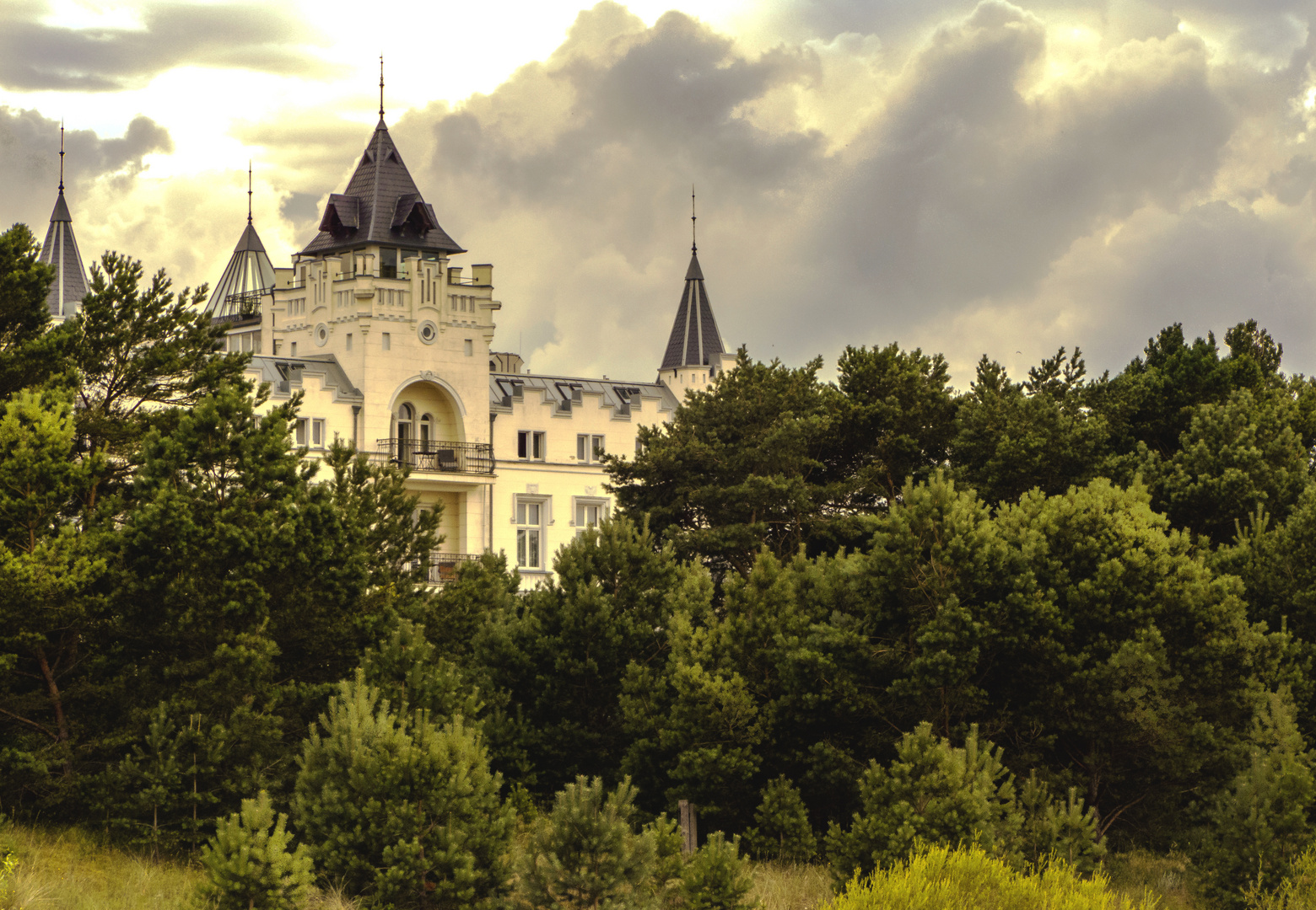 Ein Schlosshotel hinter der Düne