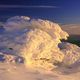 Ein Schneebrocken auf dem Brocken