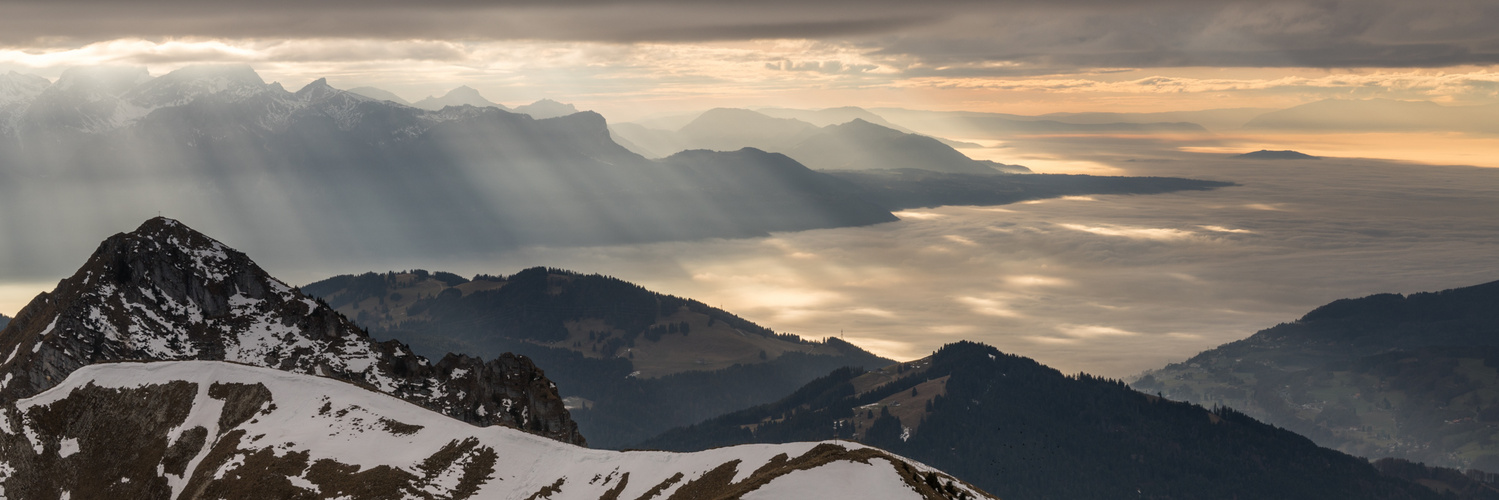 ein schöner Blick über das schweizer Nebelmeer