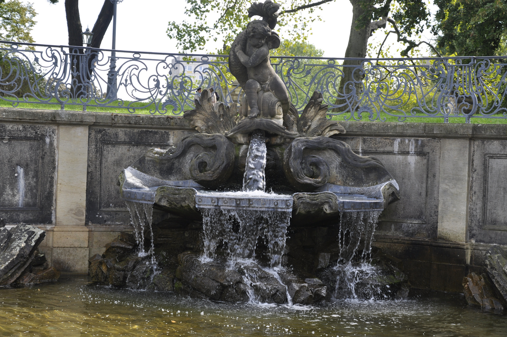 Ein schöner Brunnen in Dresden 