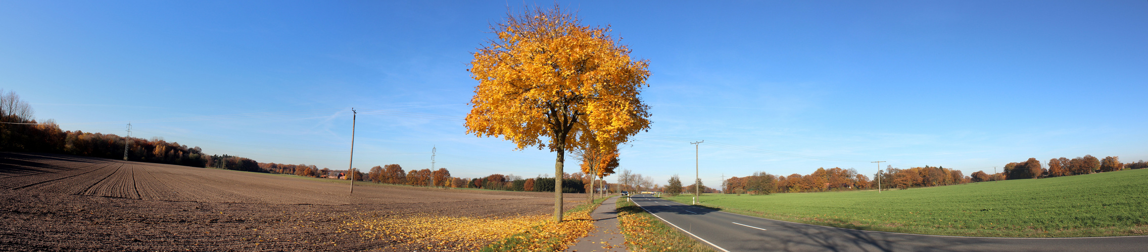 Ein schöner Herbst-Tag auf dem Land