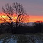 Ein schöner Januarmorgen und neben dem Morgenrot...