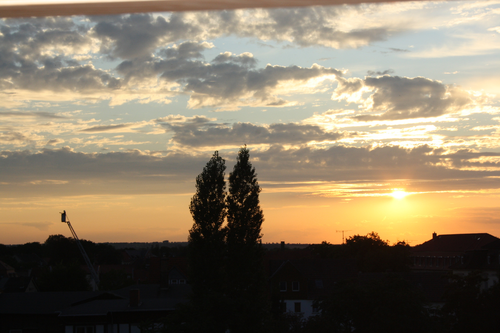 Ein schöner Sonnenuntergang im Spätsommer