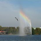 Ein schöner Tag mit Regenbogen an Binnenalster/Hamburg