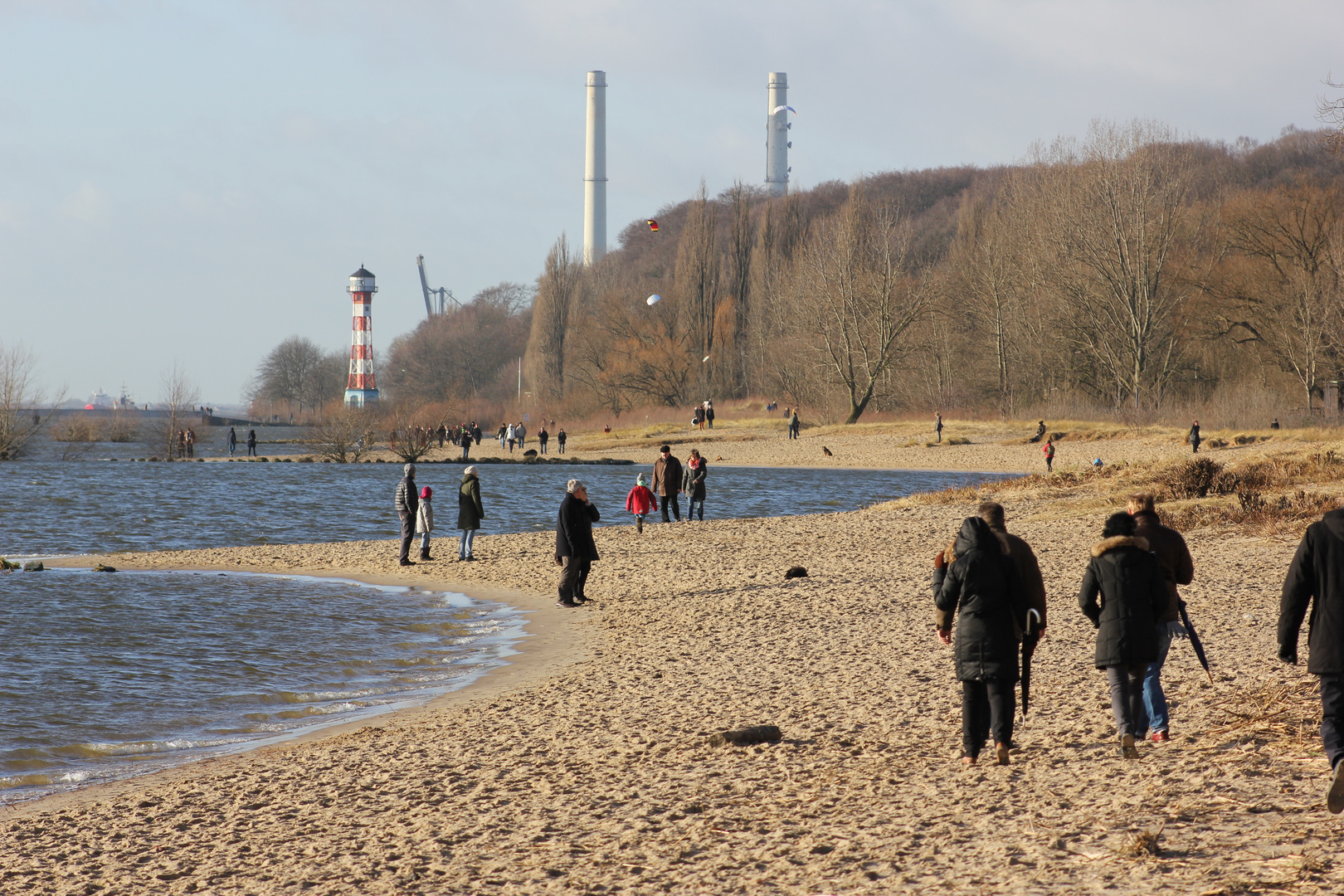 Ein schöner Wintertag am Strand