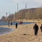 Ein schöner Wintertag am Strand