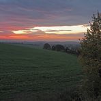 Ein schönes Morgenrot über der Sächsischen Schweiz gab es gestern auch noch