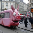 Ein Schwein auf voller fahrt