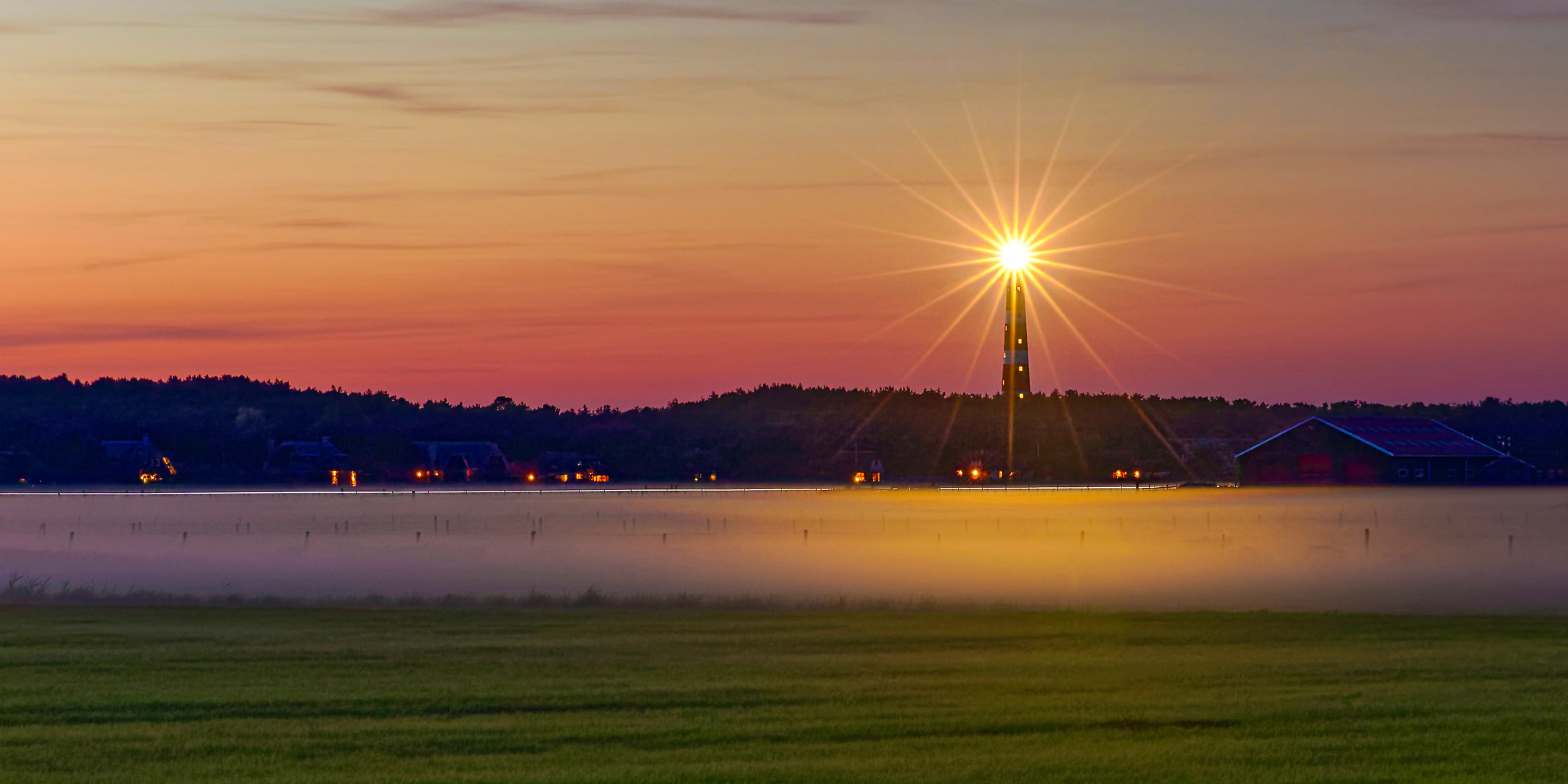 Ein Seestern im Nebel. Ameland.