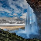 Ein Selfie am Seljalandsfoss